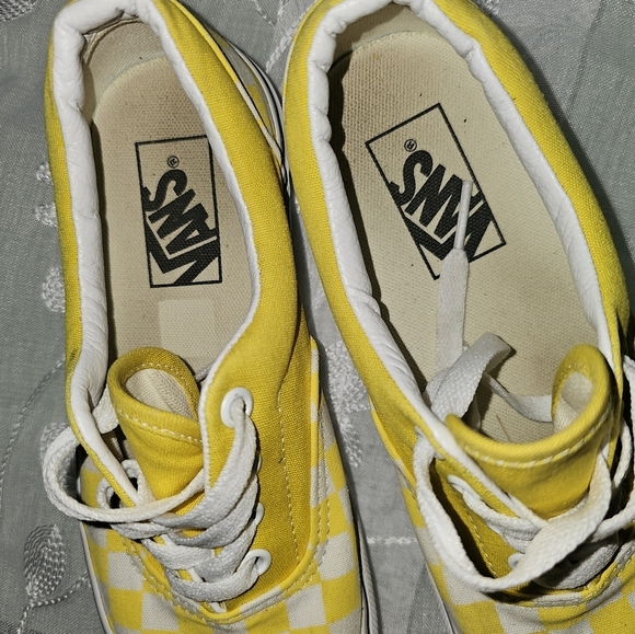 Vans Era yellow/white (checkerboard) low womens- 6.5 mens 5.0 streetwear/ beach - Picture 13 of 14